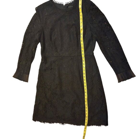 J. Crew Black Dress 12 Lace Shift Corp Core Witchy Vampire Goblin Renaissance - Picture 9 of 12